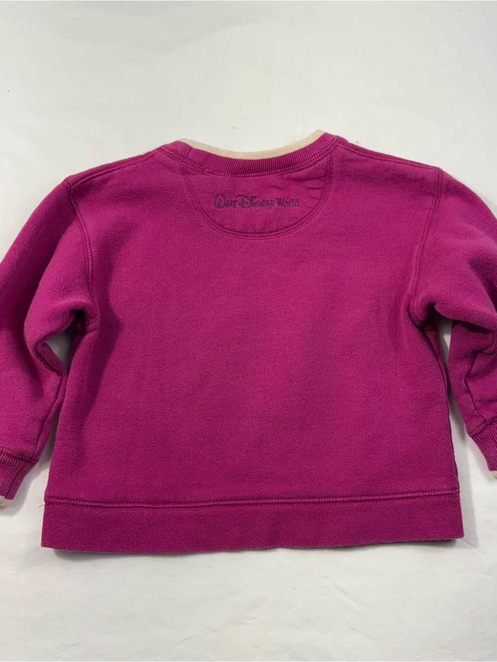 Vintage Y2K Disney Minnie Mouse Embroidered Berry Pink Crewneck Sweatshirt XXS
